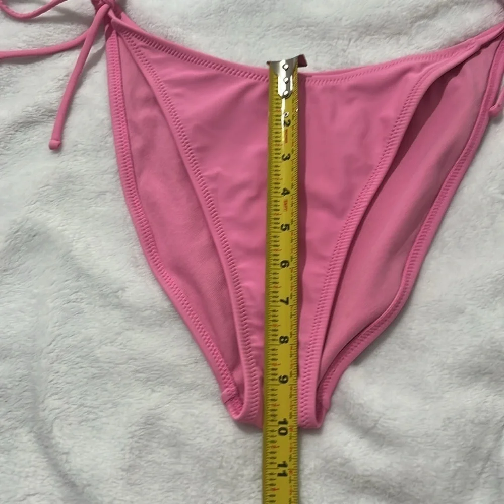 New Wild Fable Women’s Bikini Bottoms Pink String Tie Cheeky Medium NWOT